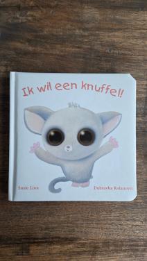 🎈Kartonnen boek 'Ik wil een knuffel!'.