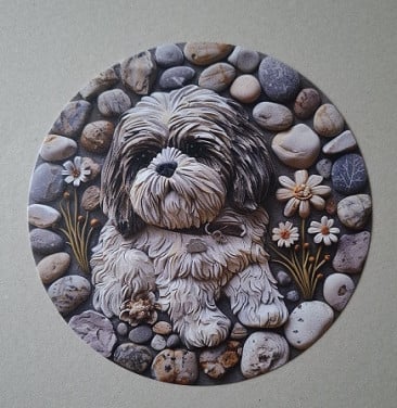 Shih Tzu Metalen Bord