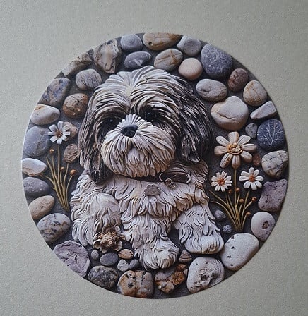 Shih Tzu Metalen Bord