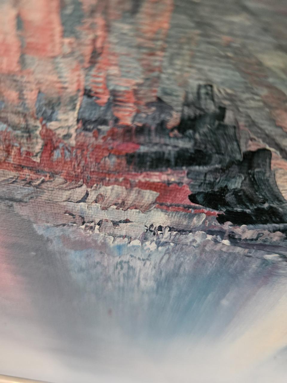 Abstract Schilderij Gesigneerd Pat Larsen, mooie effecten