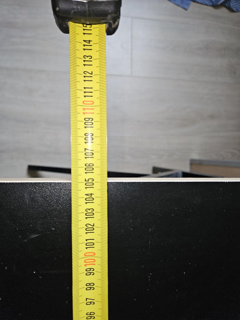 Bureau zwart hout stalen frame