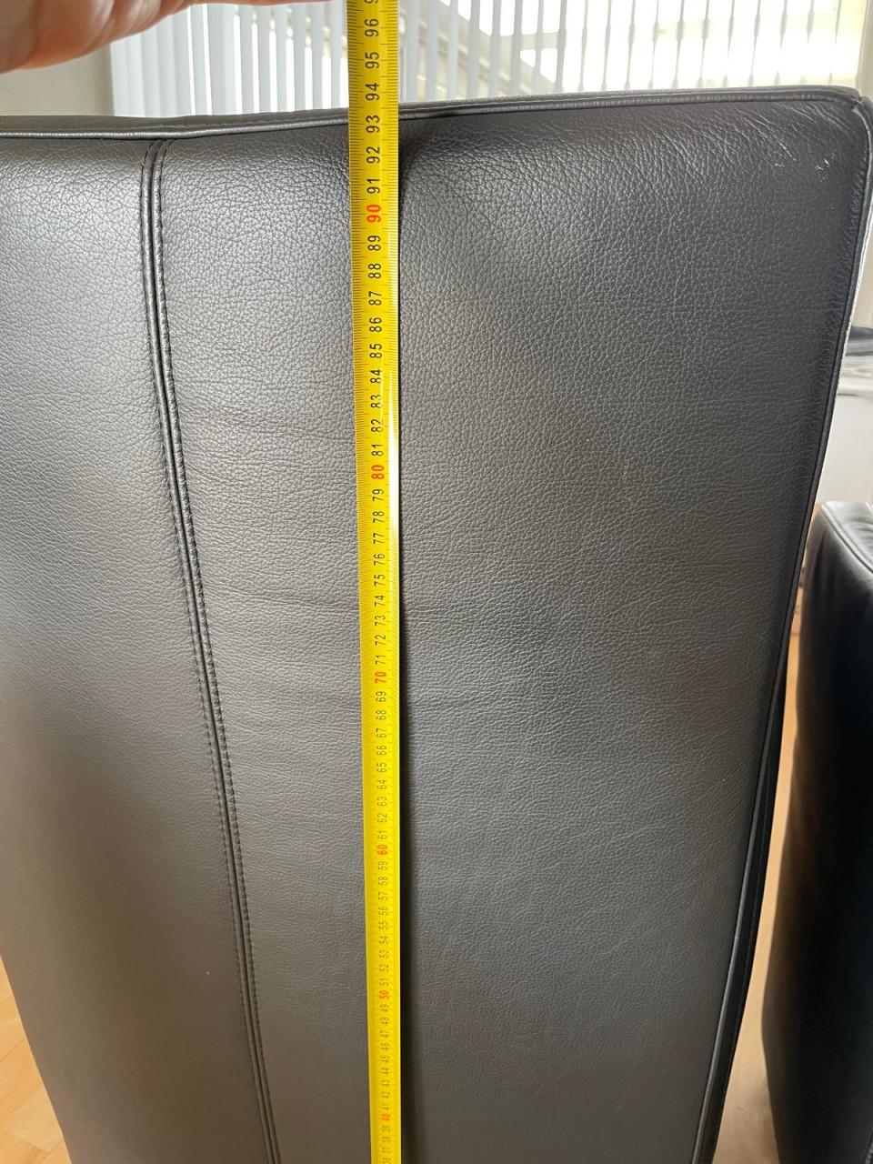 6 lederen eetkamerstoelen