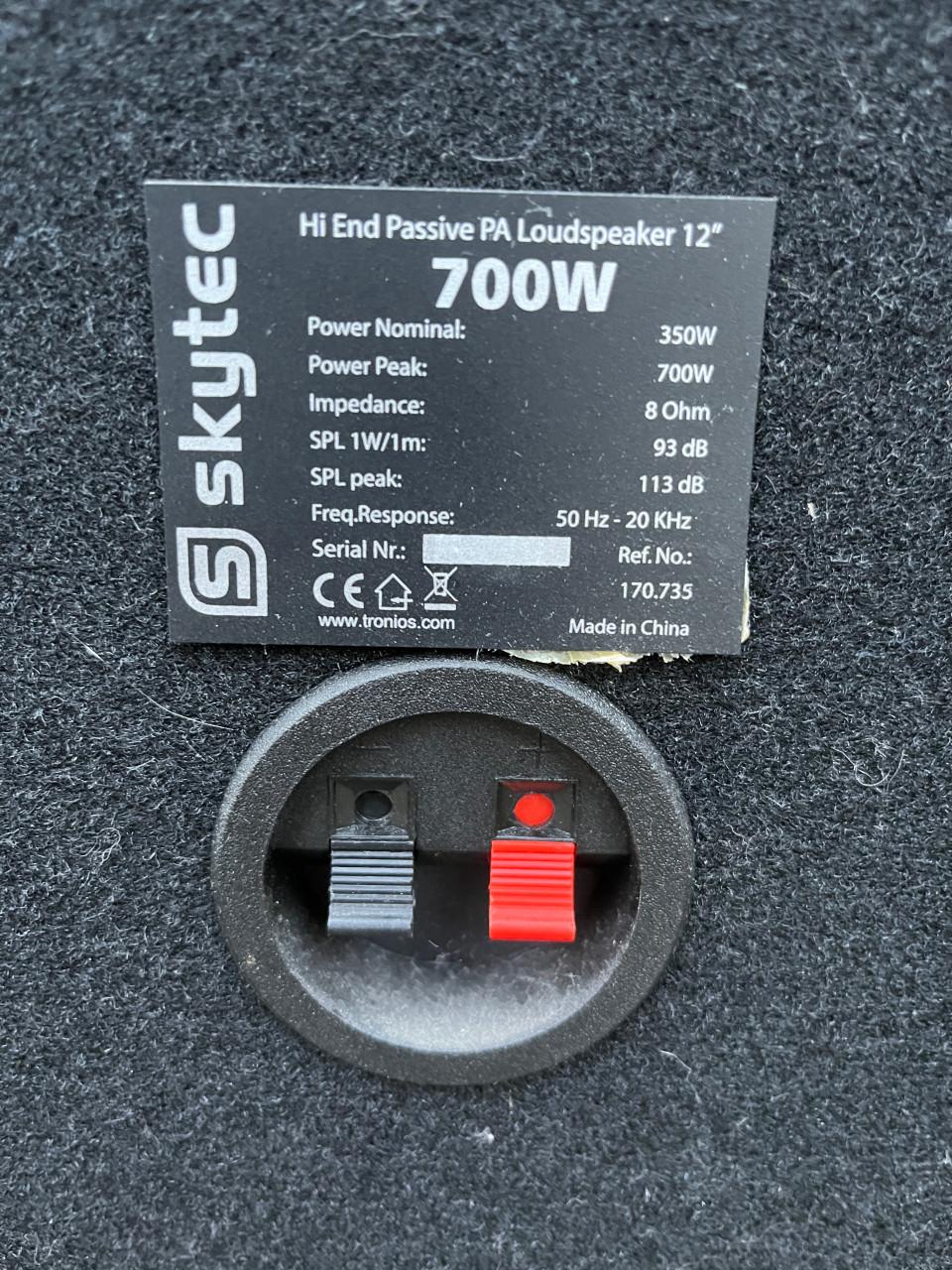 Skytec passieve speakers