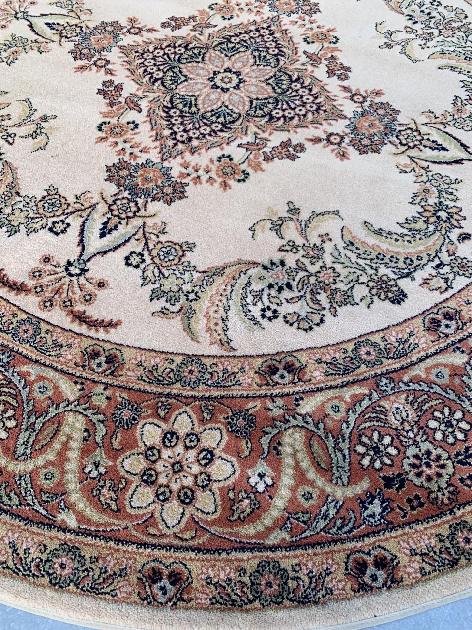 ✨Prachtig Sfeervol Rond Vintage Vloerkleed van Zuiver Scheerwol ✨