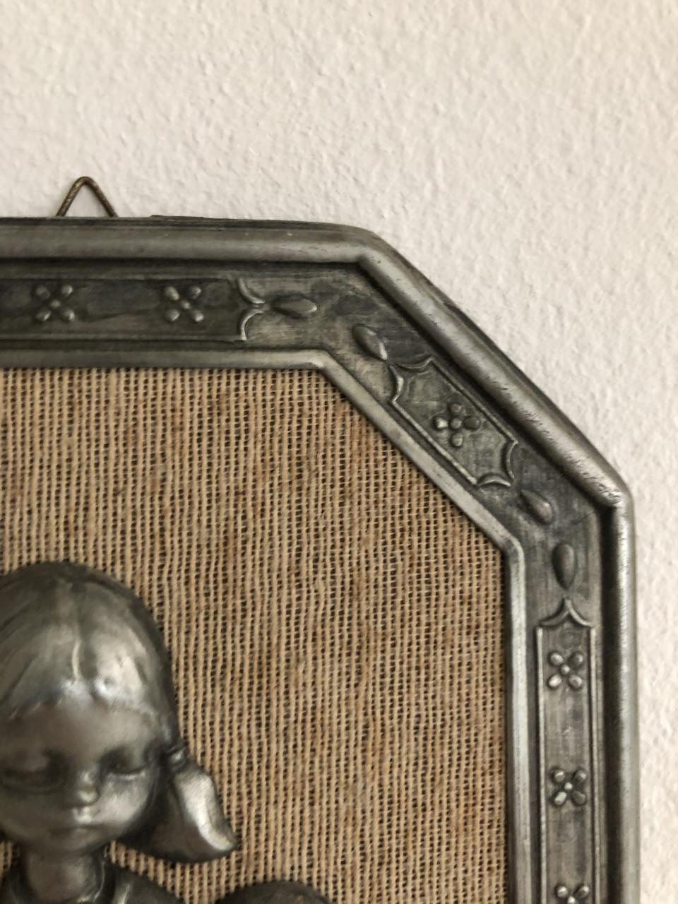 Lieve brocante hanger met heilig figuurtje