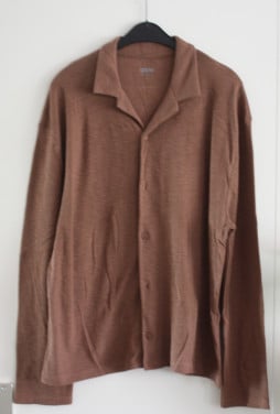 Bruine blouse- vestje  maat L
