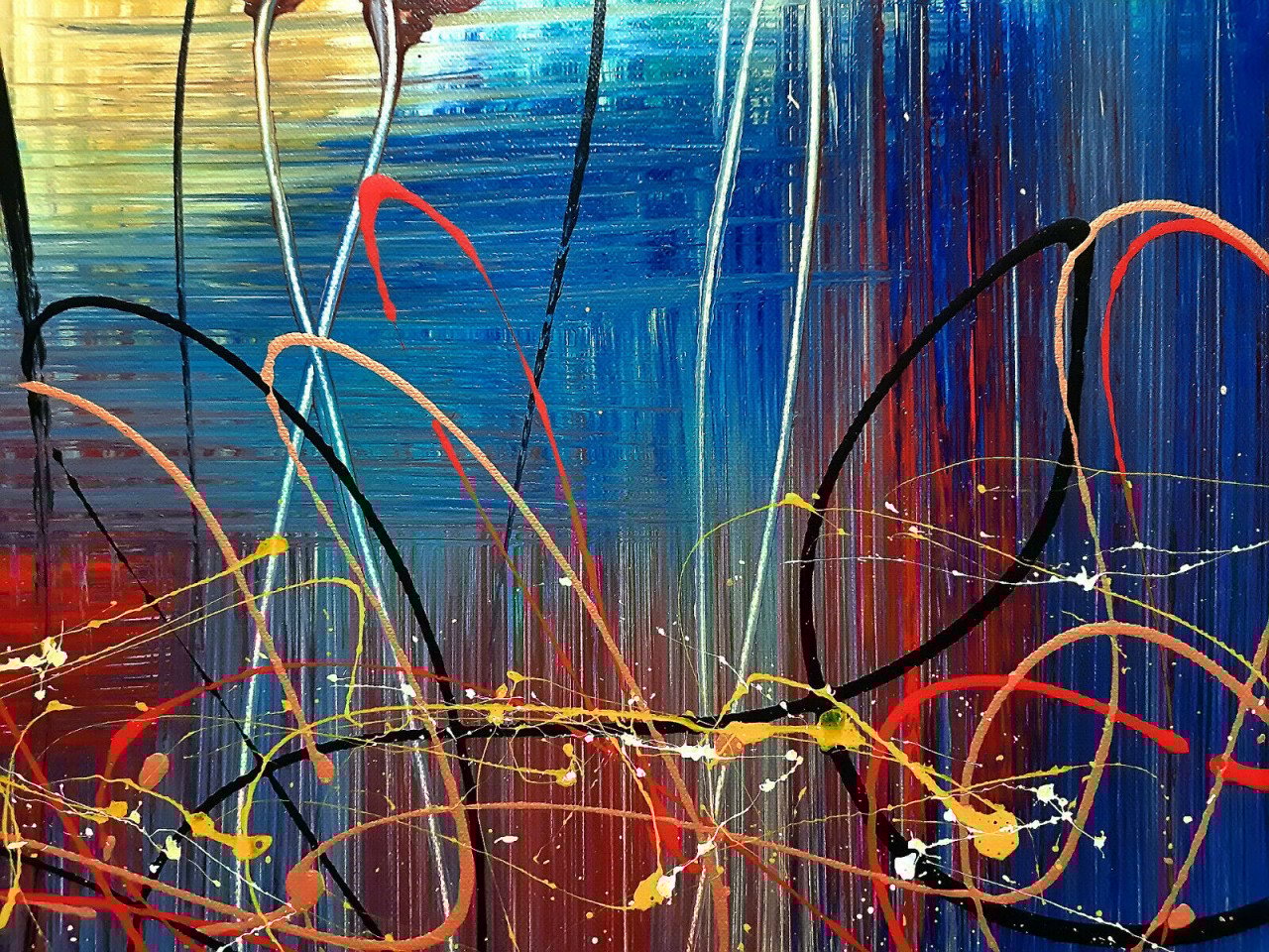 ...Dreamfield... Prachtig Acryl 3 luik 120 cm x 80 cm x 4 cm