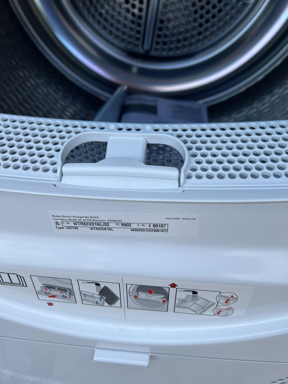 Bosch A++ klasse warmtepomp Droger trommel capaciteit 7 kg. kort gebruikt