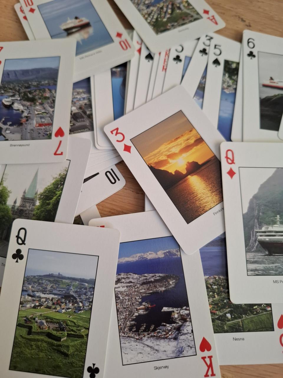 Speelkaarten met foto’s van de Hurtigruten