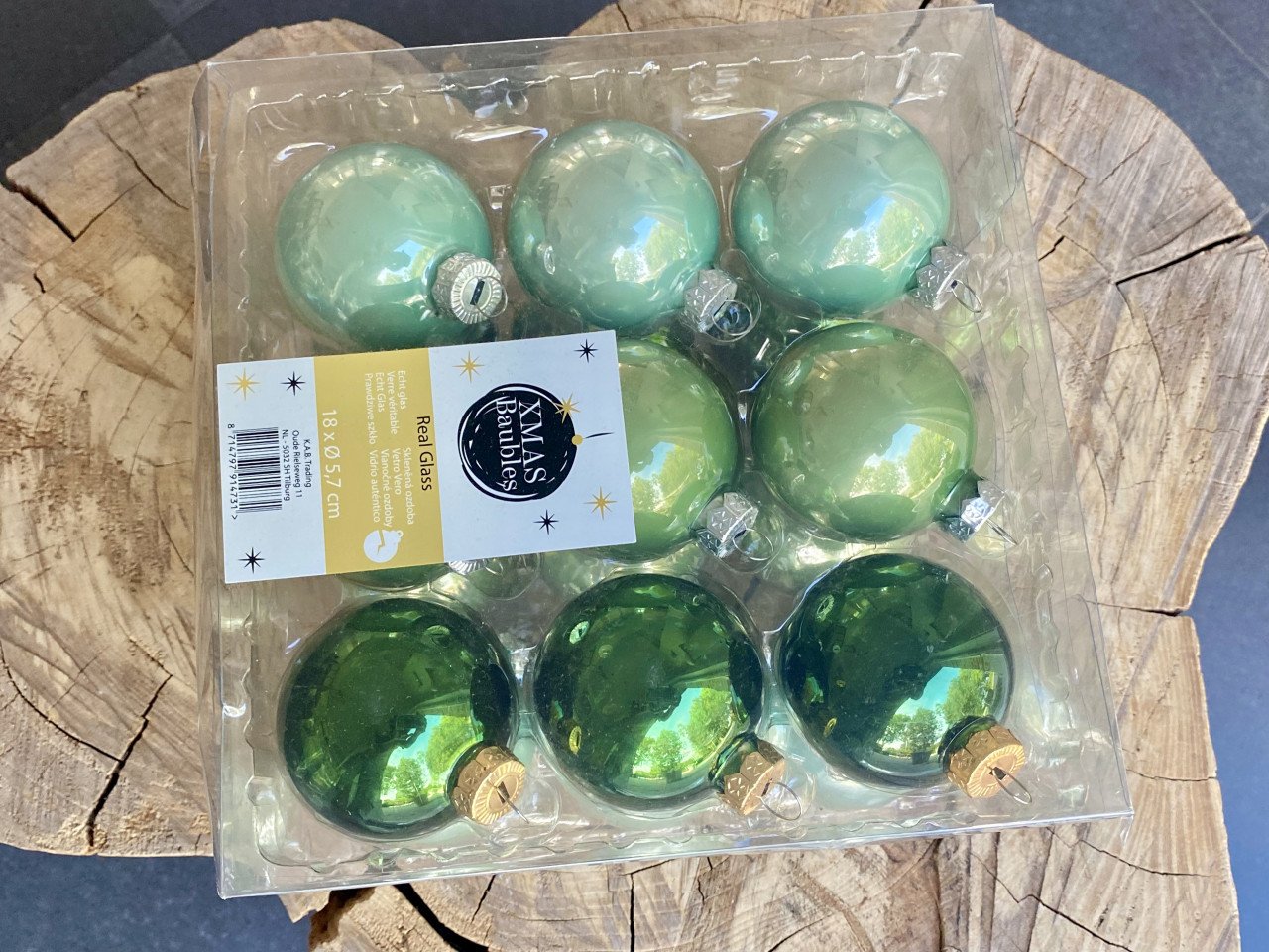 Kerstballen groen 36stk NIEUW