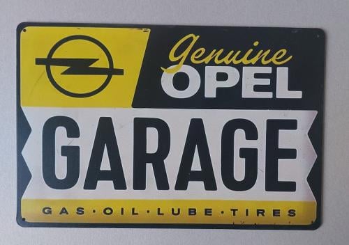 Opel Garage Metalen Bord