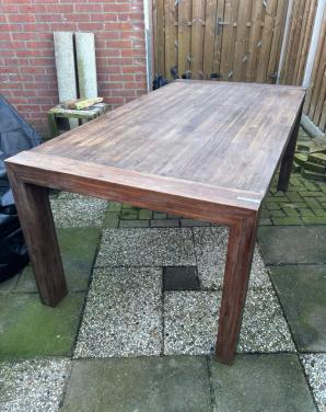 Houten eetkamer tafel (groot) LxBxH 190x100x78