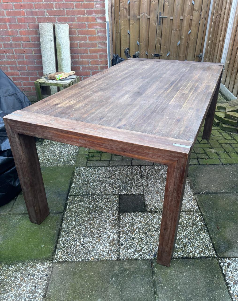 Houten eetkamer tafel (groot) LxBxH 190x100x78
