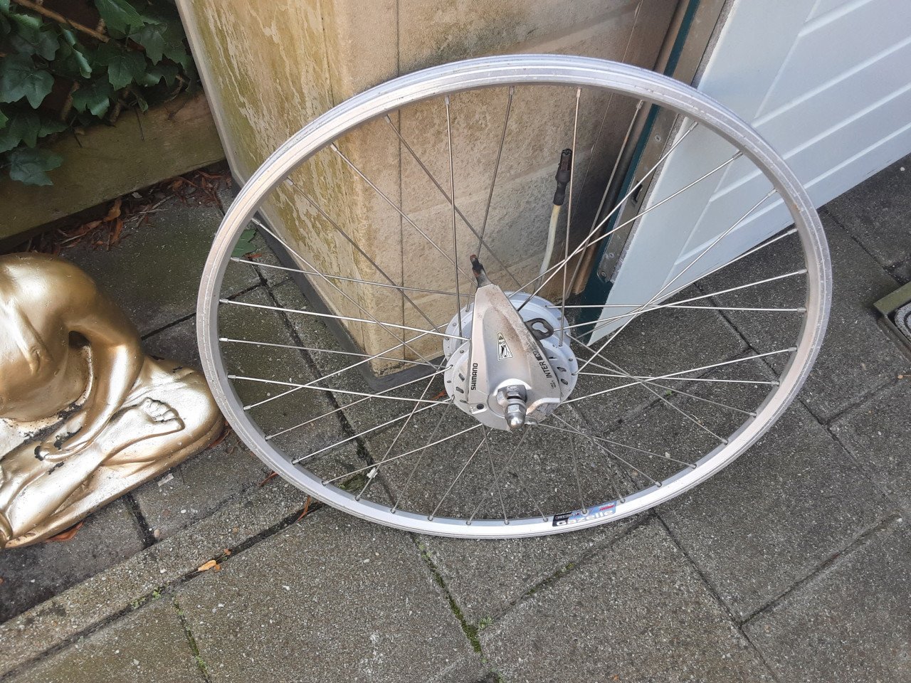 Gazelle 28 inch elektrische voorwiel, 5 gaats stekker, rollerbrake rem