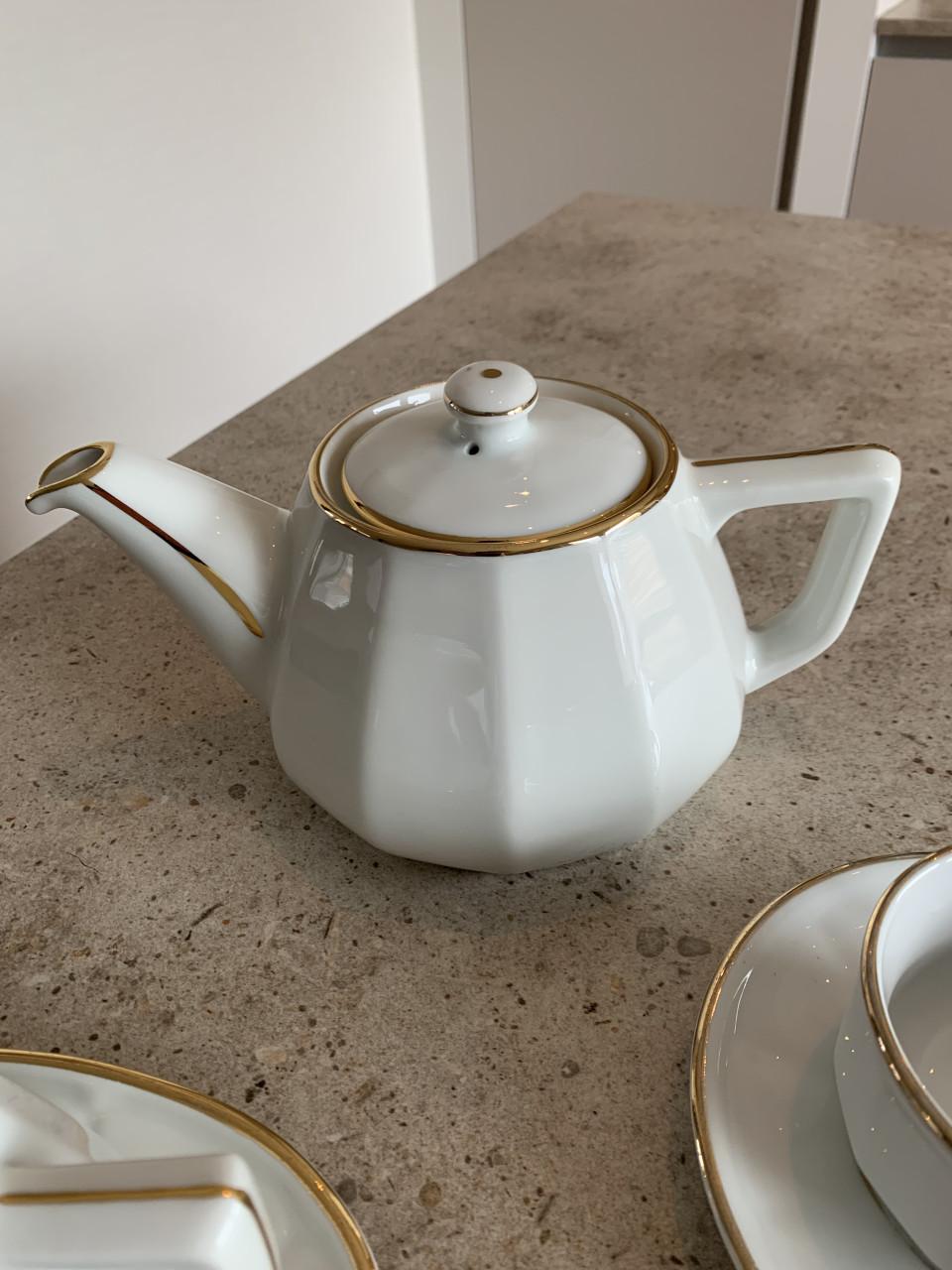 ✨Prachtig Porseleinen Espresso Serviessetje uit Frankrijk✨APILCO✨