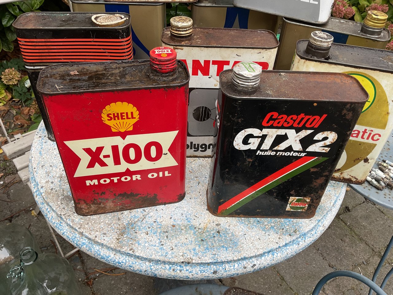 Vintage olieblikken