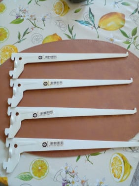 4 x Plankdrager van Duraline systeem: 30 cm/55 kg/wit.