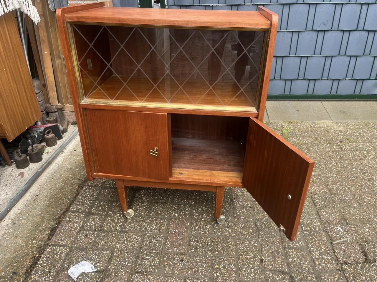Vitrinekast Vintage mid-century
