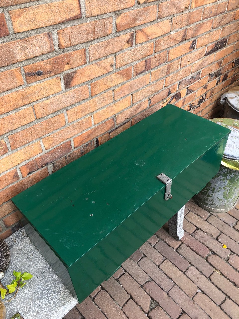 Groene gereedschap kist.