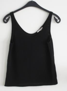 Zwarte top gebreid patroon maat s