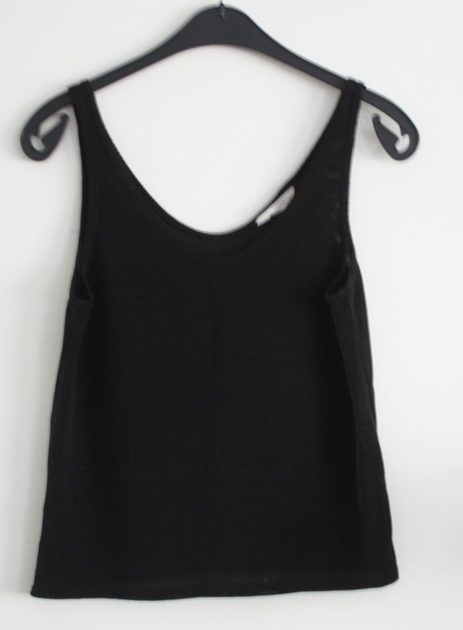 Zwarte top gebreid patroon maat s