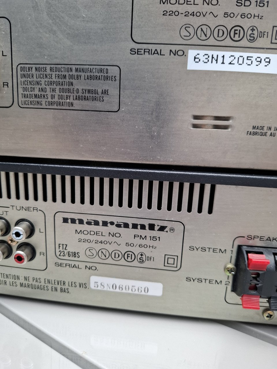 Marantz setje 151. ST 151 EN PM 151.