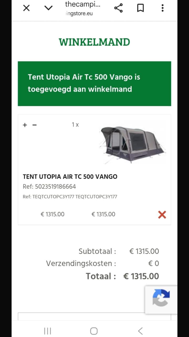 Tent opblaasbaar