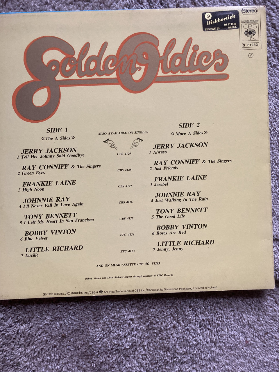 Lp Diverse artiesten Golden Oldies CBS S 81283 1976