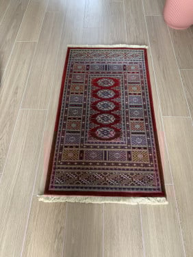 ❣️Prachtig Sfeervol Handgeknoopt Vintage Vloerkleedje❣️Nieuwstaat❣️