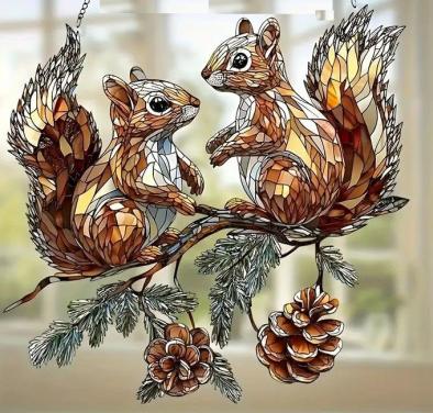 Extra grote raamhanger eekhoorn