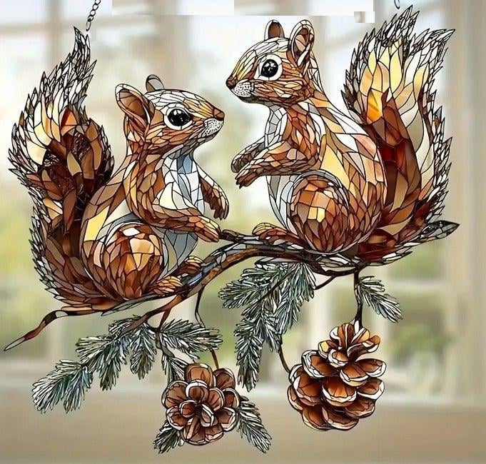 Extra grote raamhanger eekhoorn