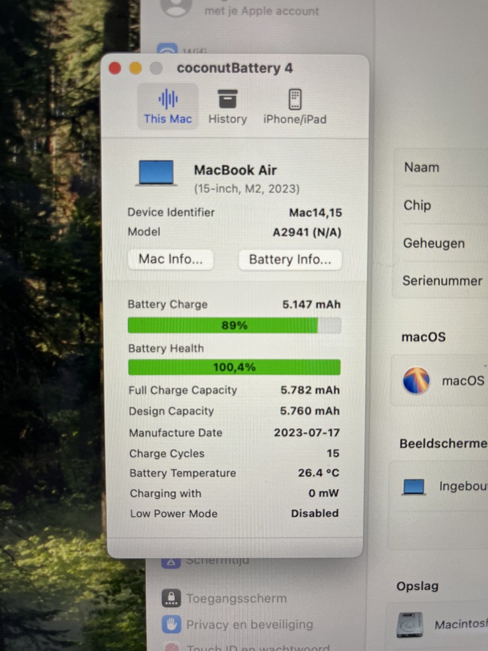 MacBook Air M2 (2023) 15inch 16Gb/512Gb 70W MagSafe adapter Magic Mouse