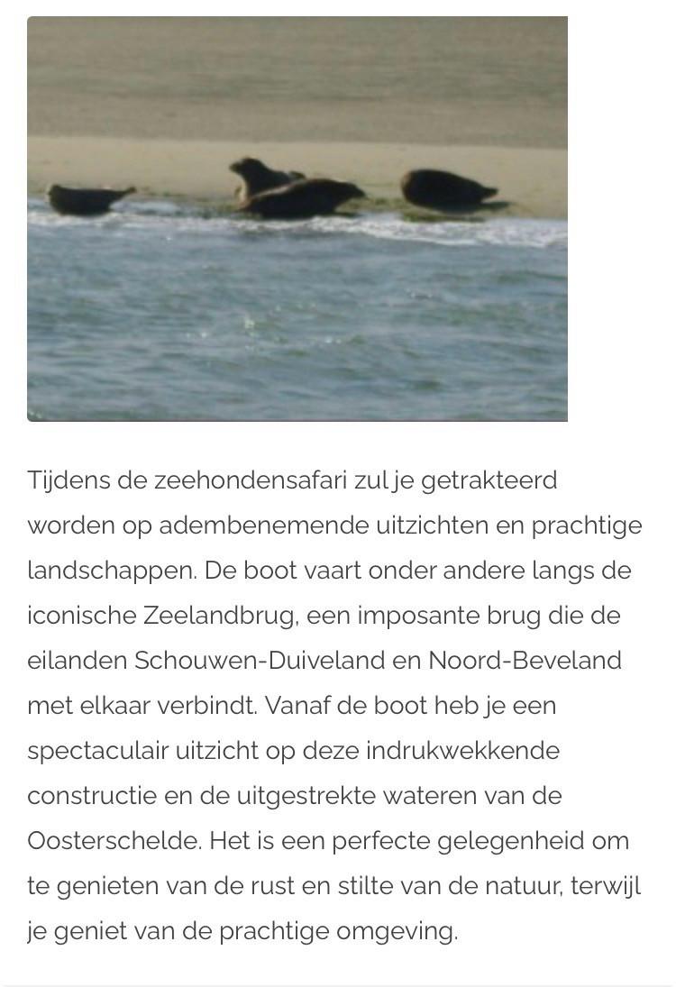 2 pers. Zeehondensafari boottocht 11 oktober 2026 vanaf Bruinisse