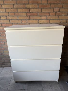 IKEA MALM ladekast 4 lades wit
