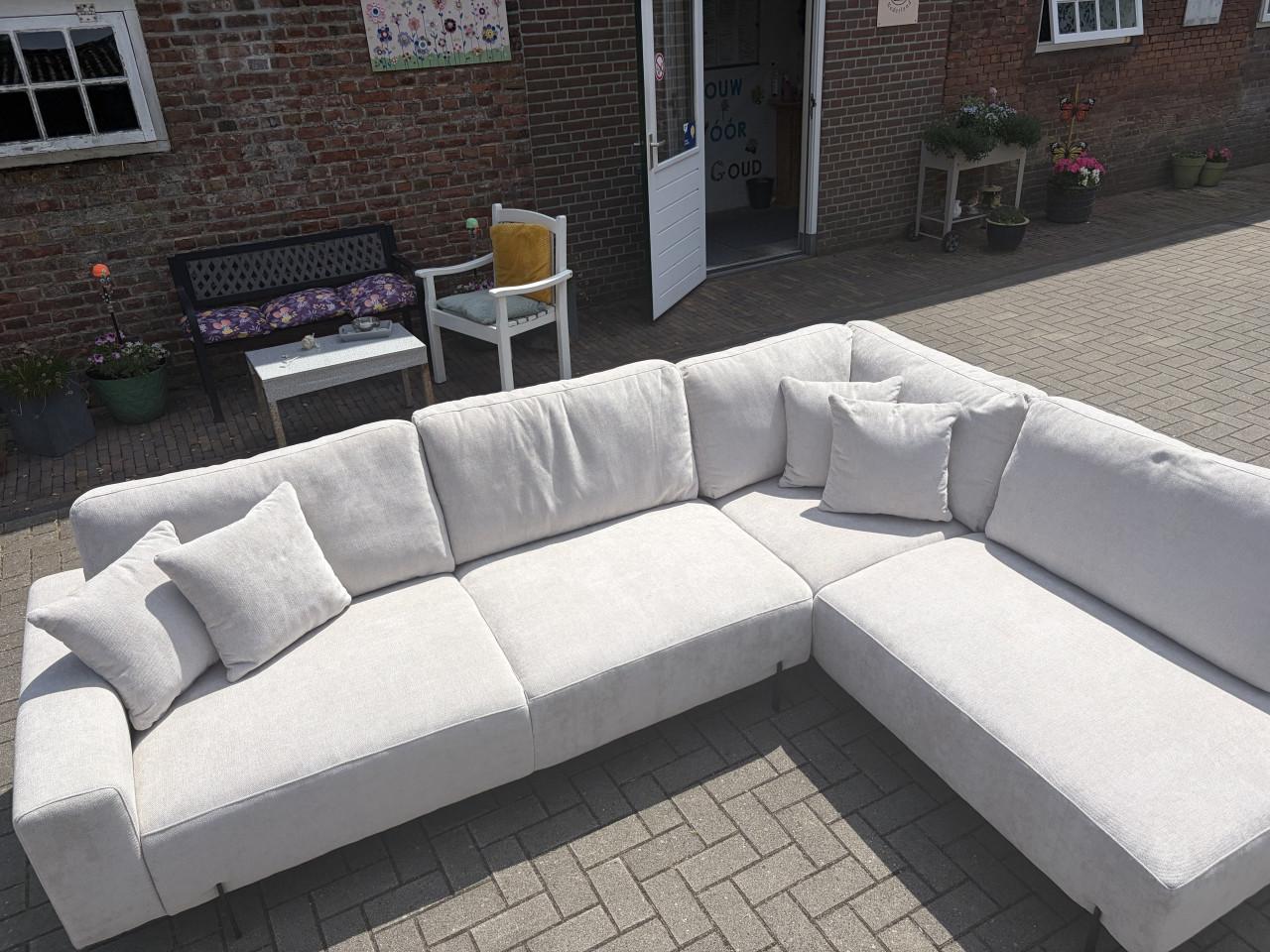 Beige hoekbank