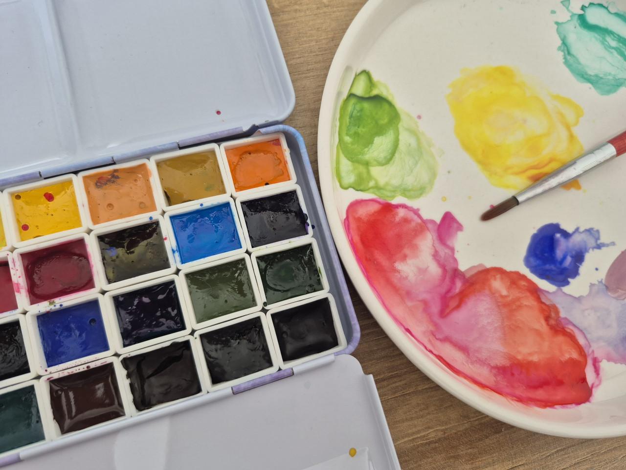 Gezellig aquarellen