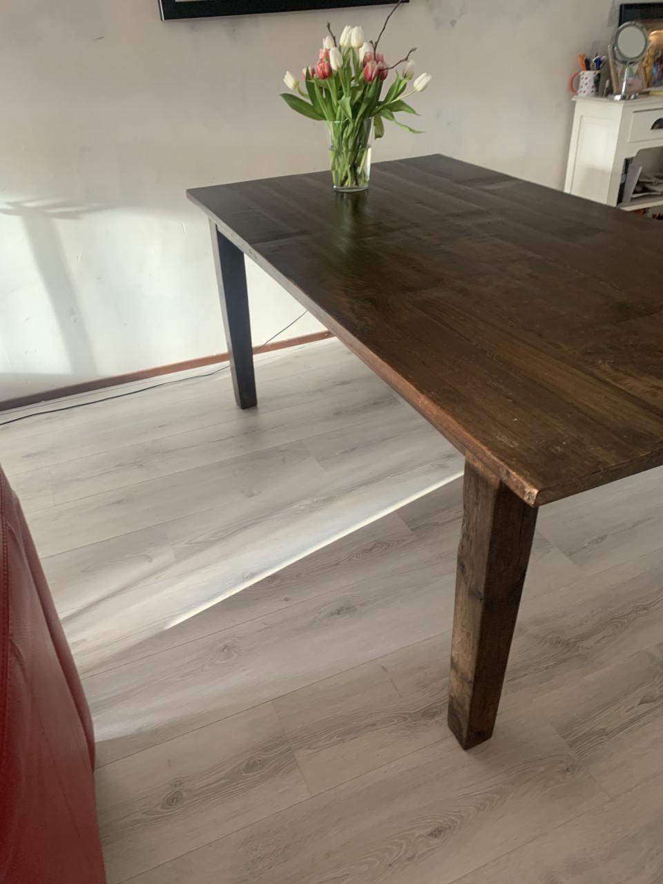 Eettafel 1,90 lang 1,00breed