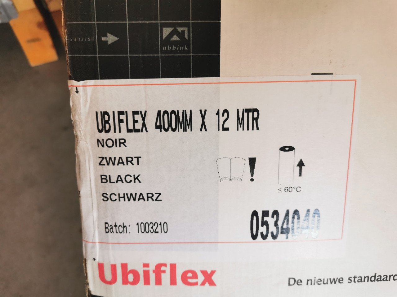 Ubiflex 400mm 12m zwart loodvervanger
