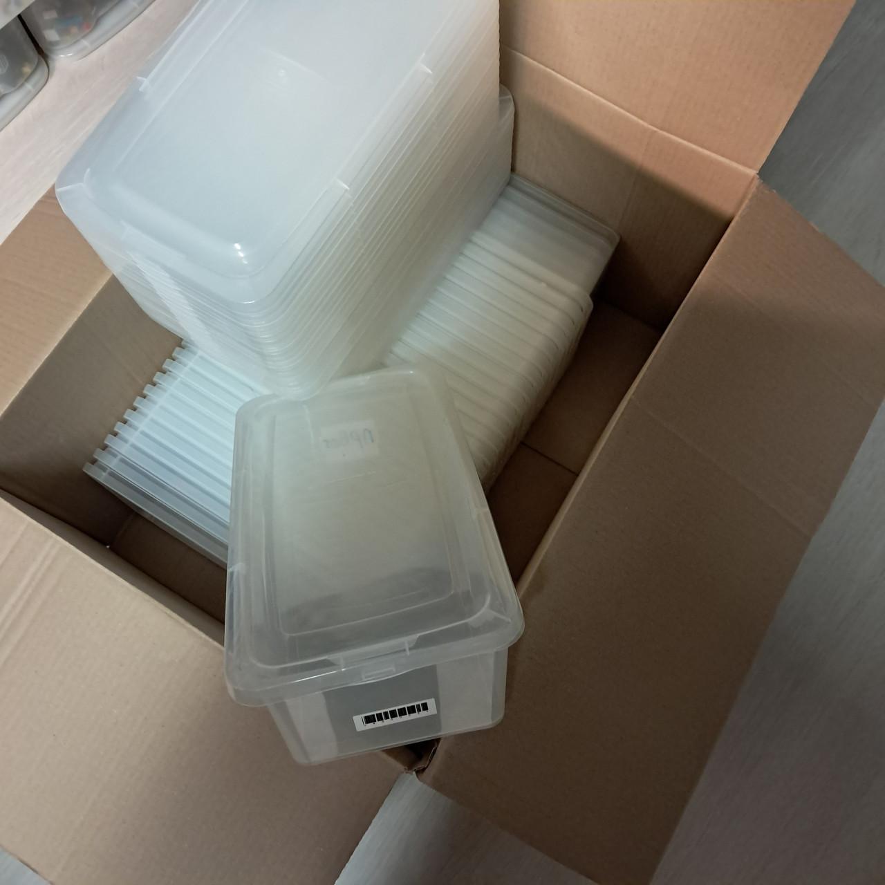 35 opbergboxen met deksel transparant