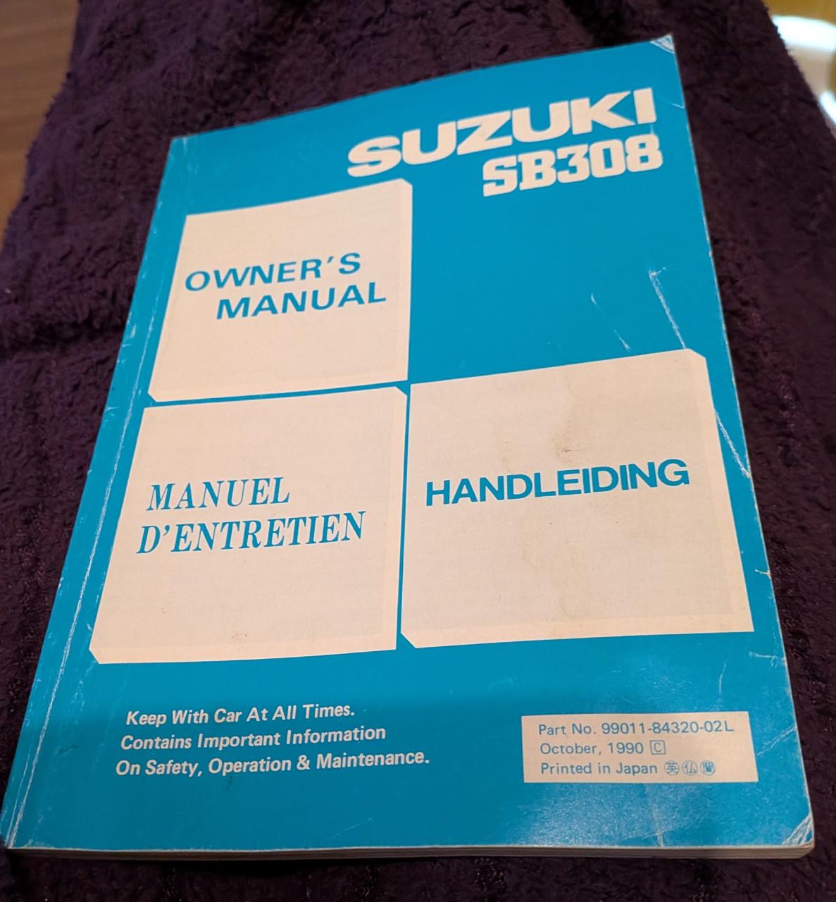 Handleiding Suzuki SB308