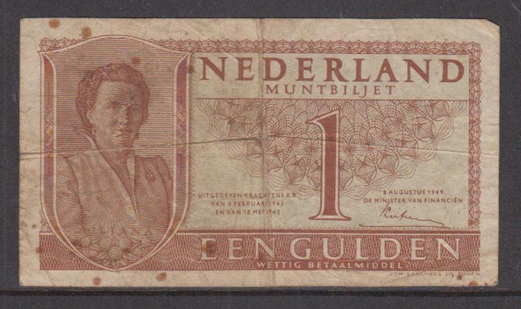 Nederland 1 Gulden 1949 type 07-1a