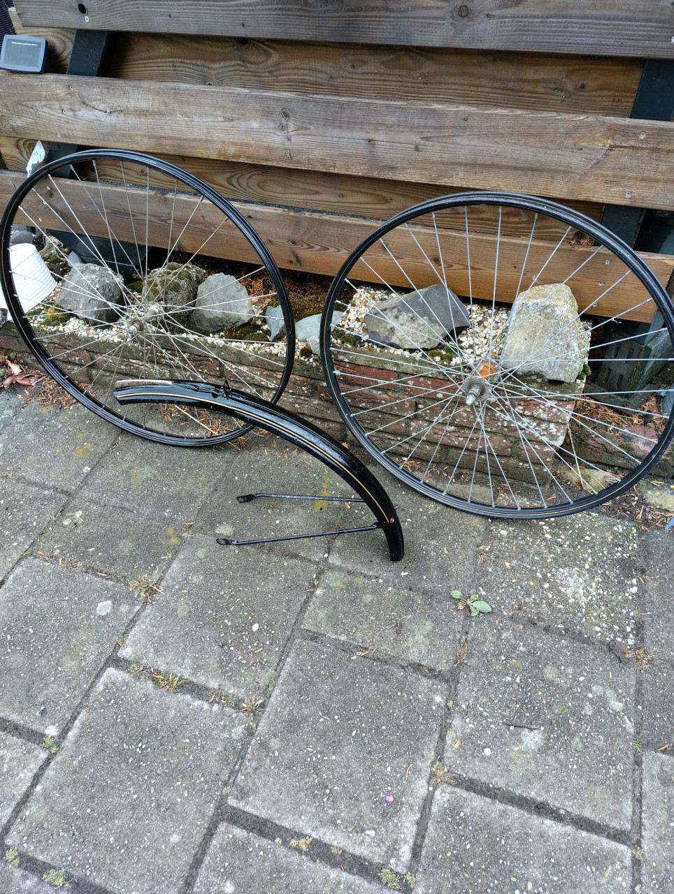 2 velgen zwart met goud randje