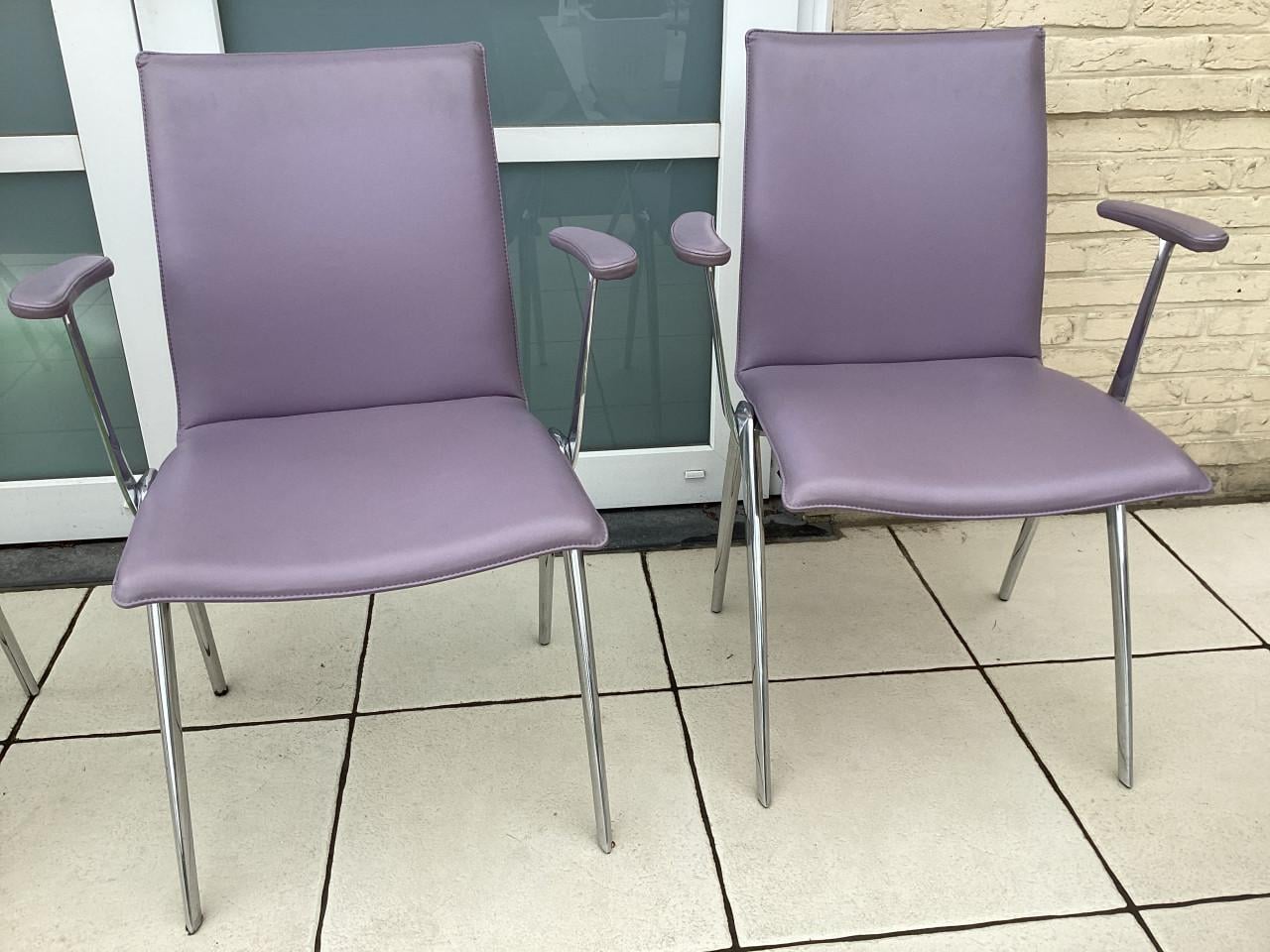 Leolux eetkamerstoelen (set6) model Natello als nieuw design