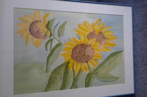 Zonnebloem schilderij