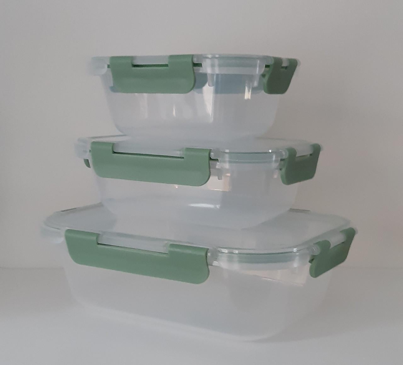 3 HEMA bewaardozen met clipdeksel, voorraad, vershoudbakjes, semi transpara