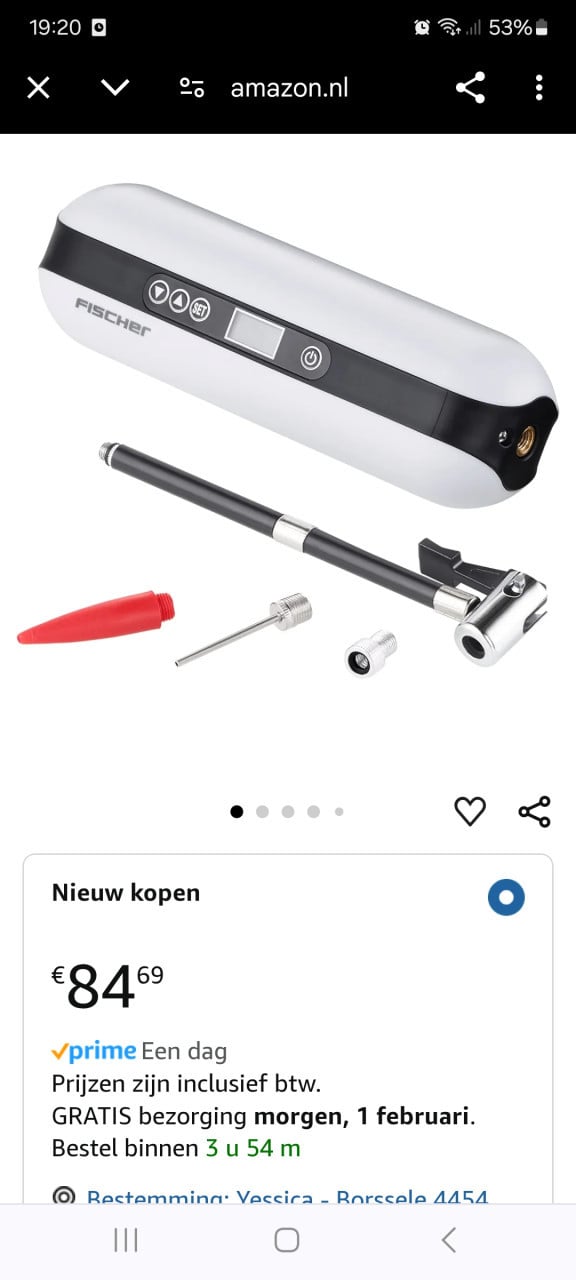 Fischer 3 in 1 compressor lamp en powerbank