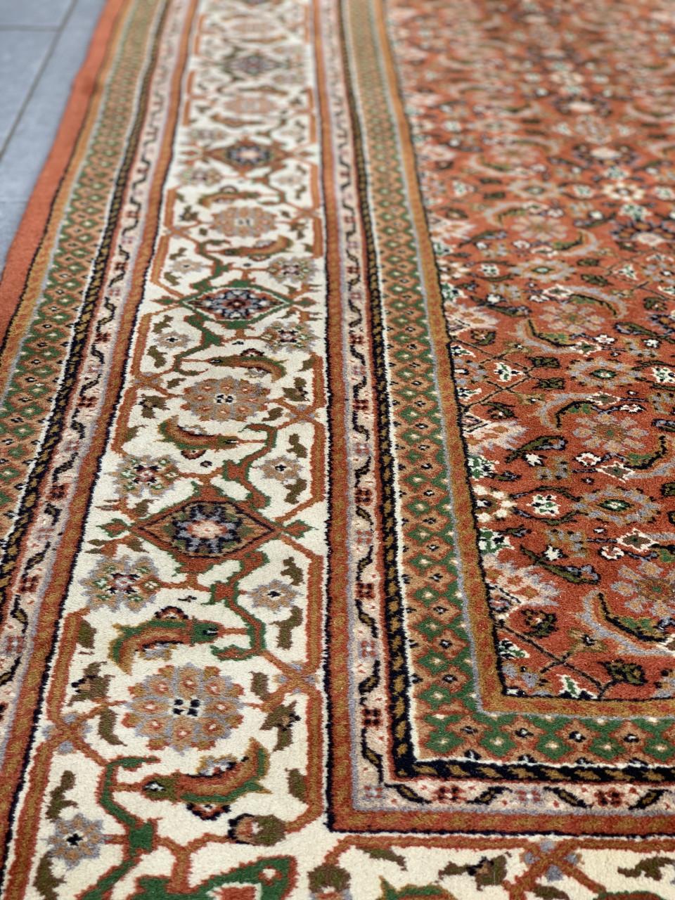 🧡✨Waanzinnig Mooi Handgeknoopt Oranje/Groen Vintage Vloerkleed🧡✨