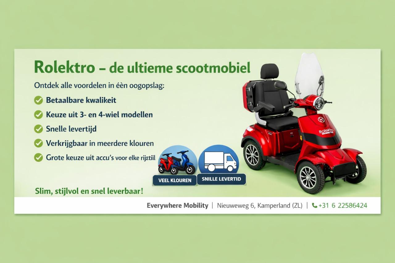 Bij Everywhere Mobility ontdek je de Rolektro scootmobielen