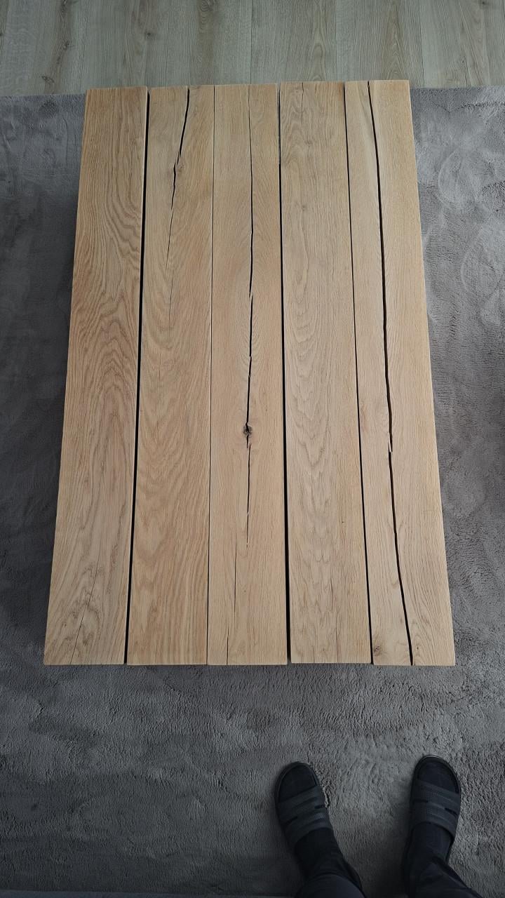 Massief eikenhouten salontafel van Table du sud