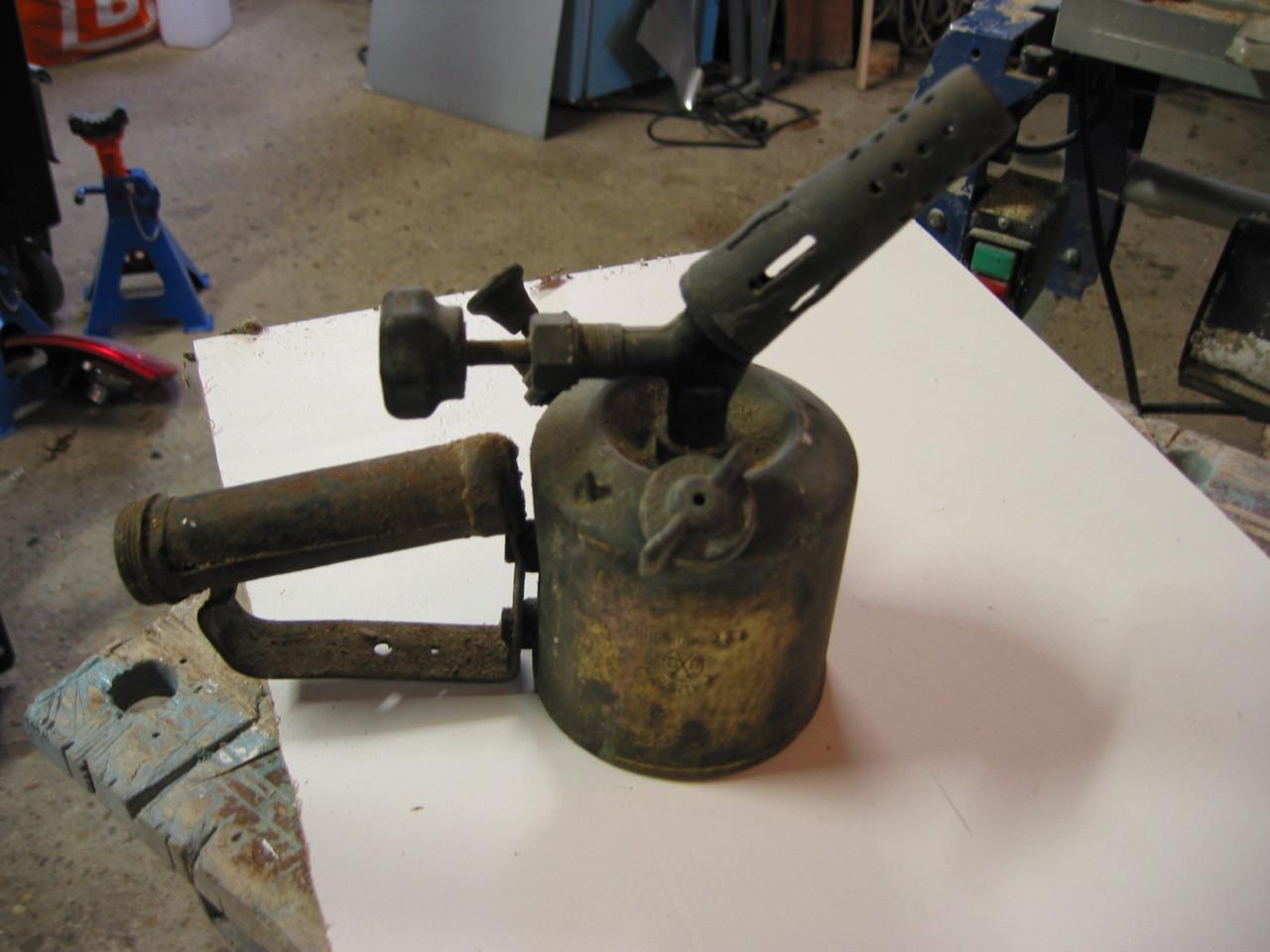 Antieke koperen brander